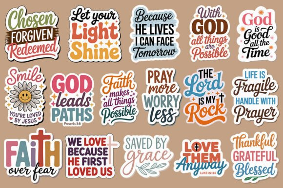 Download Christian Digital Stickers SVG Bundle. - Svg bundle Collection