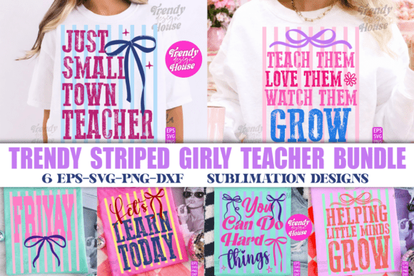 Download Striped Girly Teacher SVG Bundle, School - Svg bundle Collection