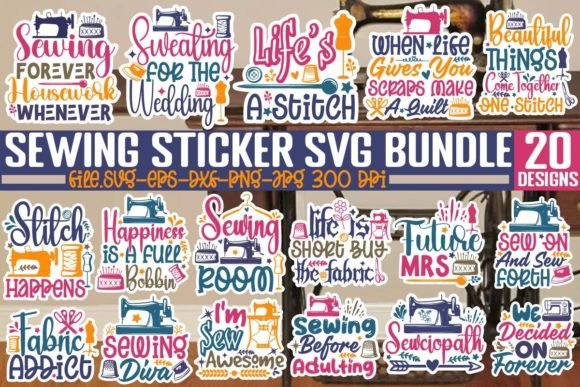 Download Sewing Sticker SVG Bundle,Sewing SVG - Svg bundle Collection
