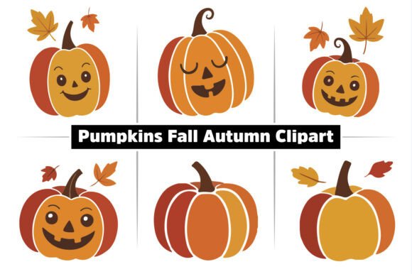 Download Pumpkins Fall Autumn Clipart SVG Bundle - Svg bundle Collection