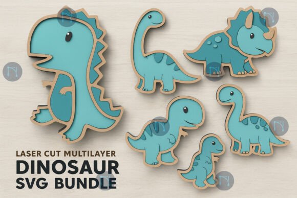 Download Laser Cut Multilayer Dinosaur SVG Bundle - Svg bundle Collection