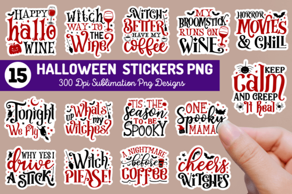 Download Halloween  Sublimation Stickers Bundle - Sublimation stickers Collection