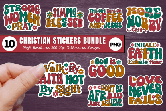 Download Christian  Sublimation Stickers Bundle - Sublimation stickers Collection