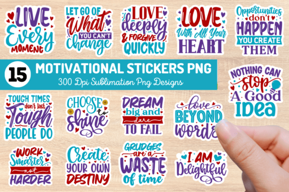 Download Motivational  Sublimation Stickers Png - Sublimation stickers Collection
