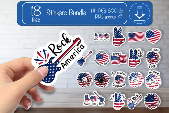 Download Patriotic Stickers Svg Bundle, Printable - Svg bundle Collection