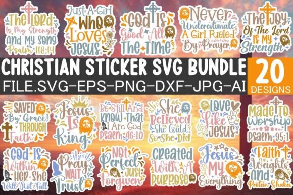 Download Christian Sticker SVG Bundle - Svg bundle Collection