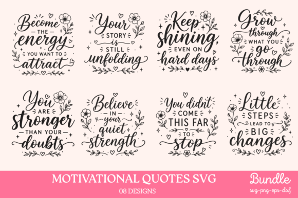 Download Motivational Quotes SVG Bundle - Svg bundle Collection