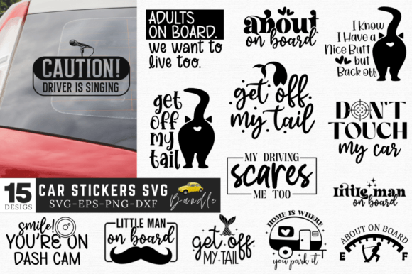 Download Car Stickers SVG Bundle,Funny Car Bundle - Svg bundle Collection