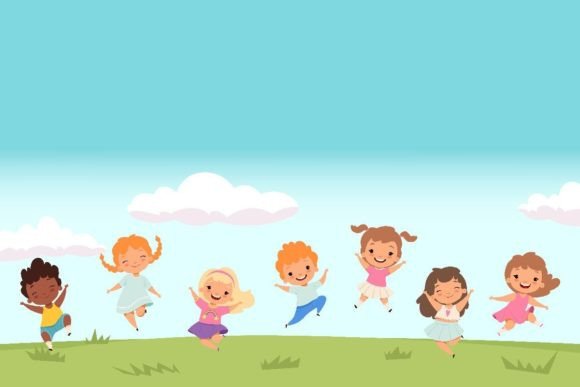 Download Happy Jumping Kids. Funny Children - Jumping kids Collection
