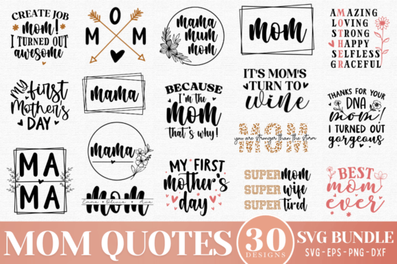 Download Mom Quotes SVG Bundle, - Svg bundle Collection