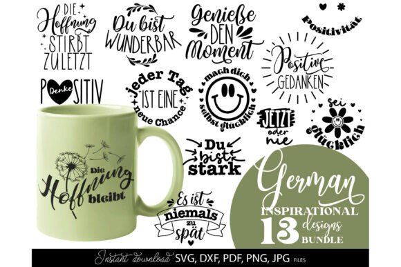 Download German Inspirational SVG Bundle Sprüchen - Svg bundle Collection