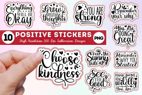 Download Motivational  Sublimation Stickers Png - Sublimation stickers Collection