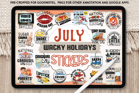 Download July Wacky Holidays, 31 PNG Stickers - Png stickers Collection