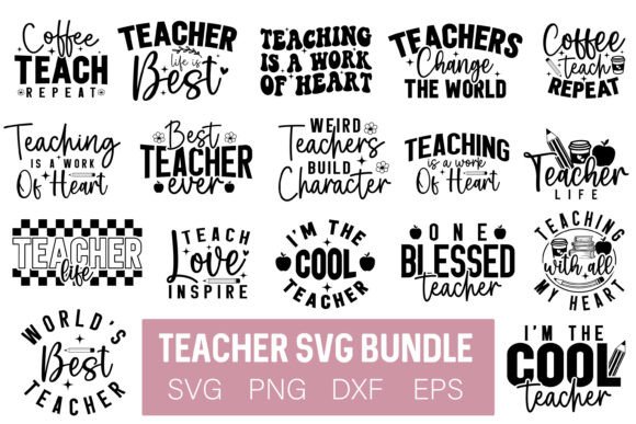 Download Teacher Svg Bundle, Teacher Quotes Svg, - Svg bundle Collection