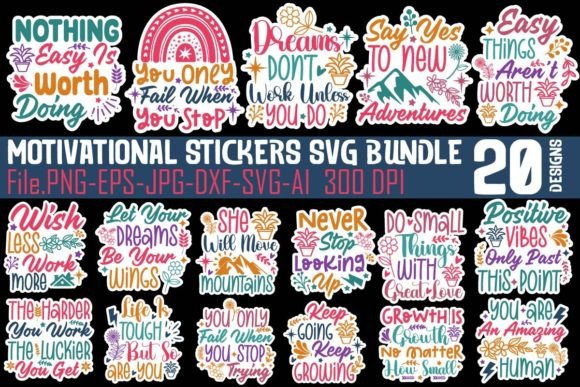 Download Motivational Stickers SVG Bundle - Svg bundle Collection