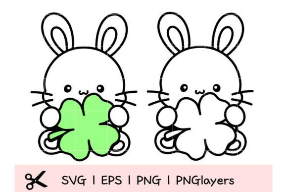 Download Cute Bunny with Clover SVG Bundle | Kawa - Svg bundle Collection