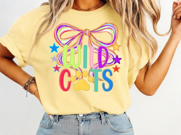 Download Wild Cats Bow T-Shirt SVG PNG Design - Shirt svg Collection