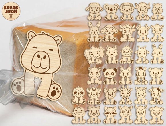 Download Cute Animal Bread Clip SVG Bundle - Svg bundle Collection